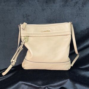 Calvin Klein Tan Crossbody Bag with Adjustable Strap